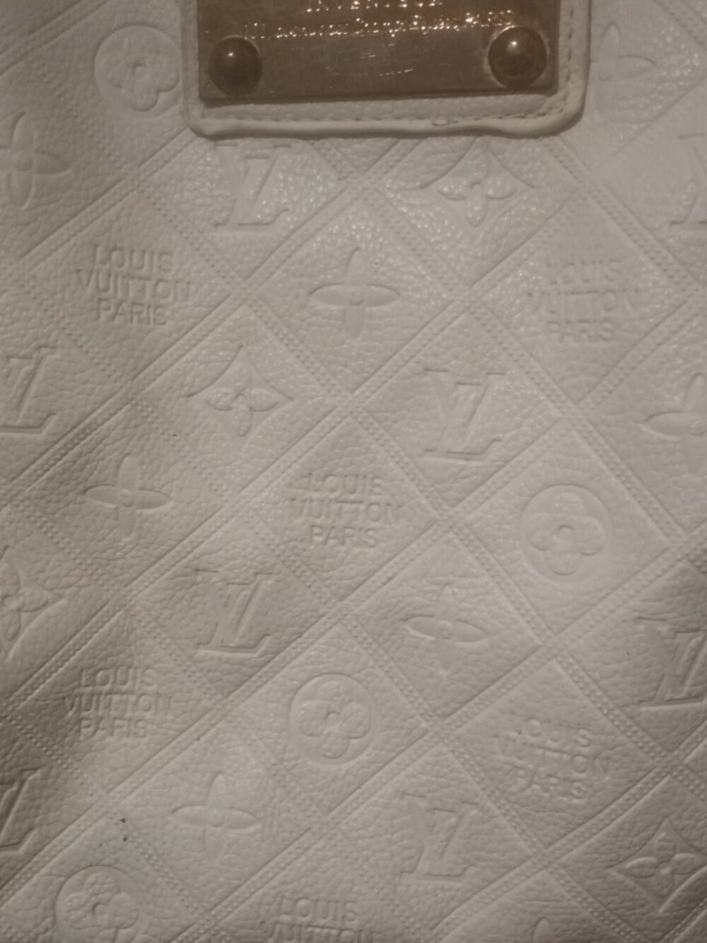 Louis Vuitton Paris Leather Hobo Shoulder Bag Handbag Purse White Monogram - Picture 4 of 16